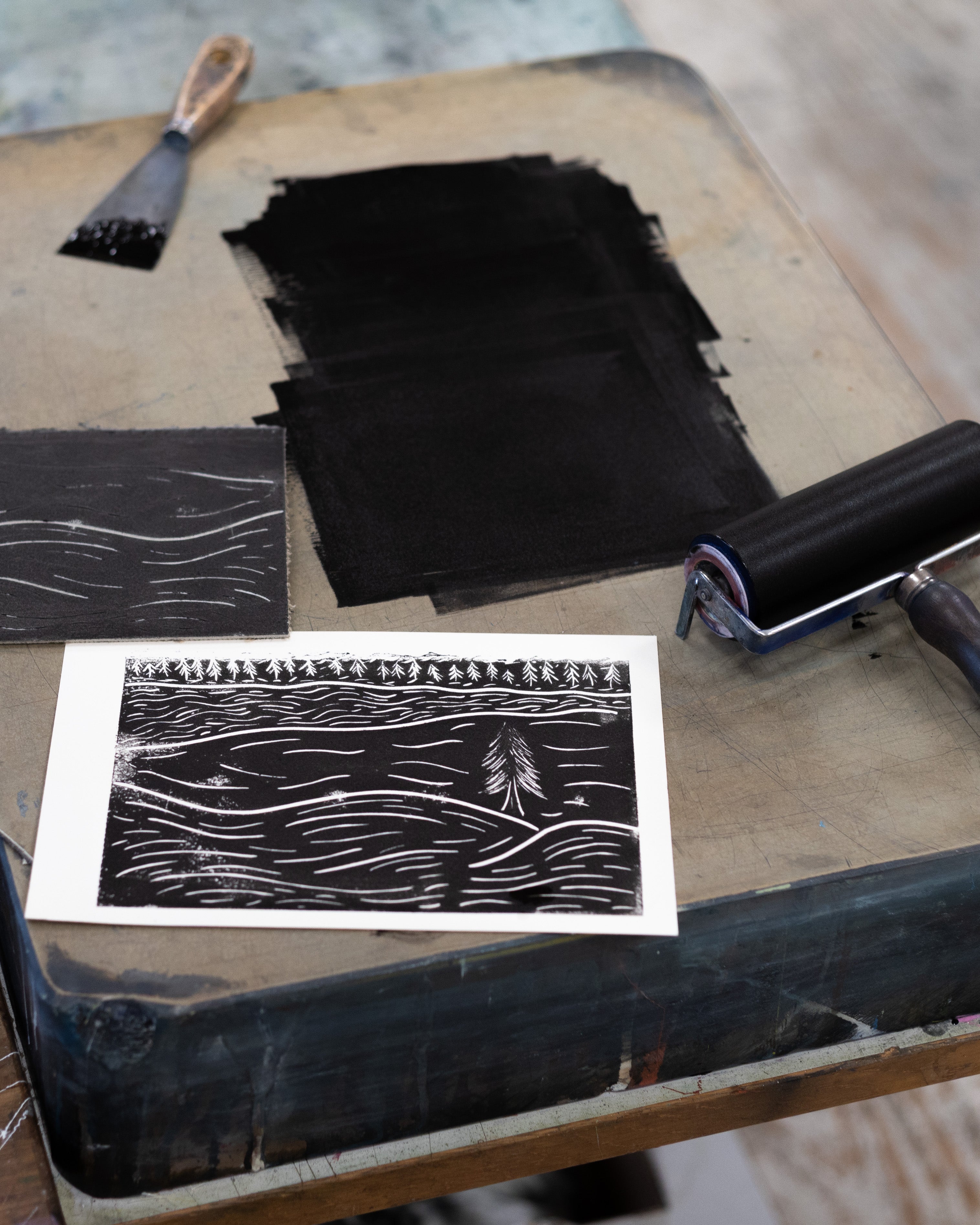 Workshop: Linoleumsnit på Hjørring Grafisk Værksted