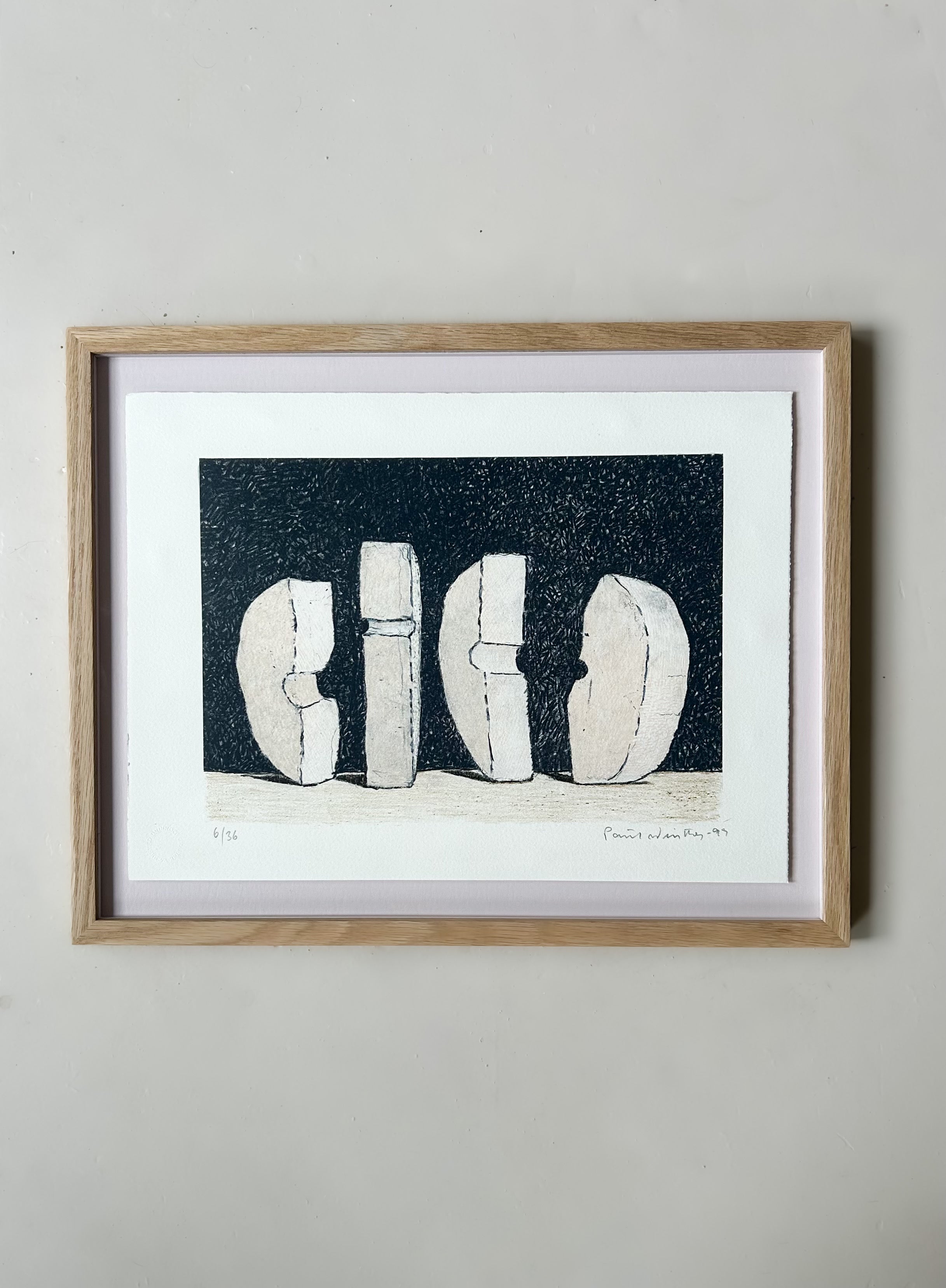Poul Winther “Strandbilleder 6l”- m. indramning