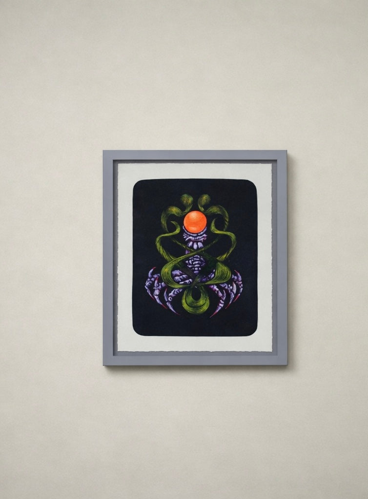 Julie Peter- "Vølven" m. indramning